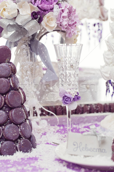 Stock photo: Bridal champagne glass