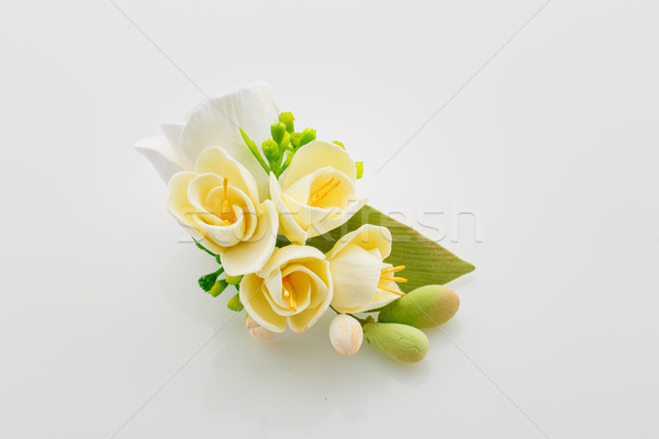 Güzel düğün el yapımı sanat kil bahar çiçekleri Stok fotoğraf © svetography