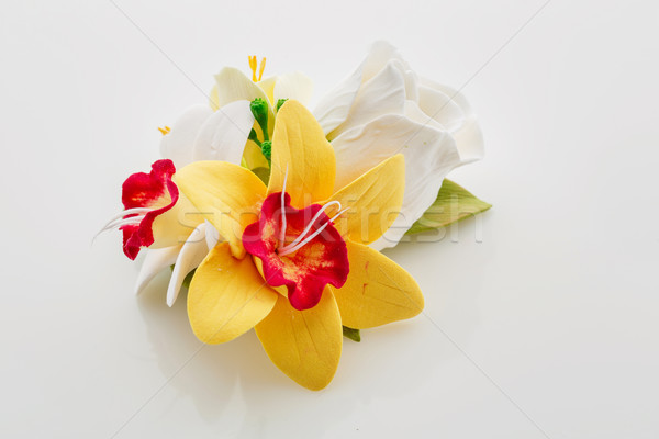 Güzel düğün el yapımı sanat kil bahar çiçekleri Stok fotoğraf © svetography
