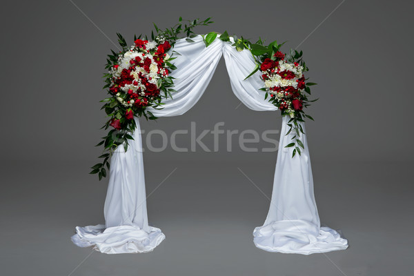 花 アーチ 結婚式 装飾 美しい バラ ストックフォト © svetography
