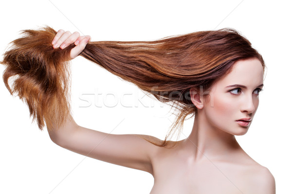 Beautiful girl with long strong hair Stock photo © svetography