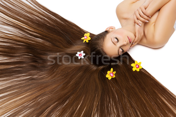 Girl with long hair Stock photo © svetography