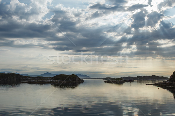 Piękna widoku norweski zewnątrz shot kopia przestrzeń Zdjęcia stock © svetography