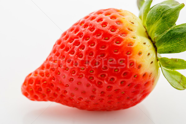 Closeup of not fully ripe strawberry Stock photo © svetography