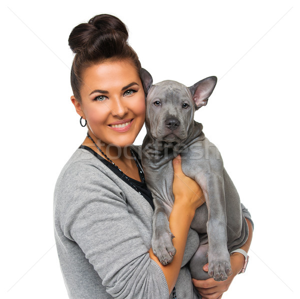Meisje thai puppy mooie jonge vrouw Stockfoto © svetography