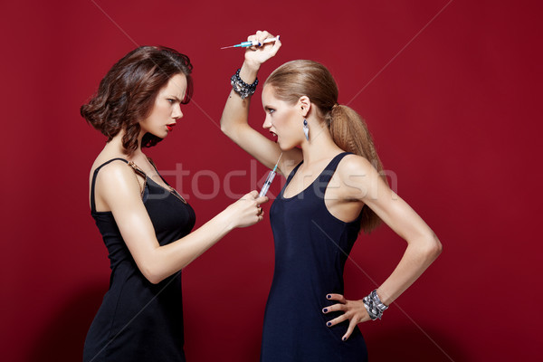 glam girls getting beauty injection Stock photo © svetography