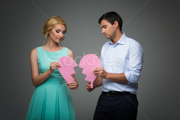 Belo casal rosa Foto stock © svetography