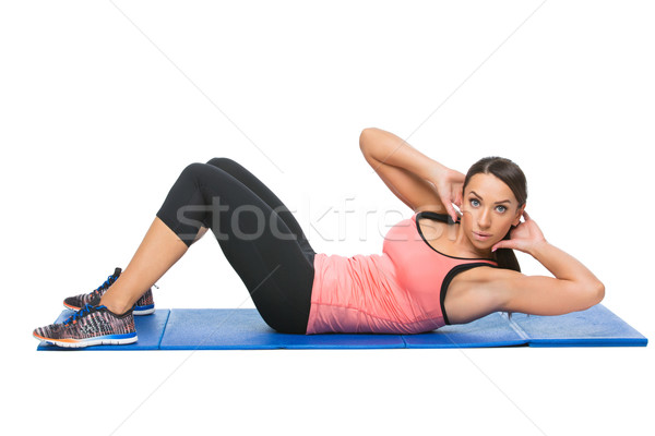 Stock photo: Beautiful woman making sport exercise