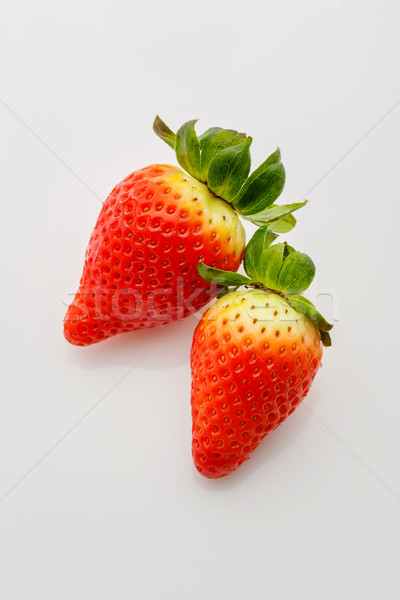 Closeup of not fully ripe strawberries Stock photo © svetography