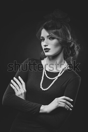 Girl with natural makeup and hairdo Stock photo © svetography