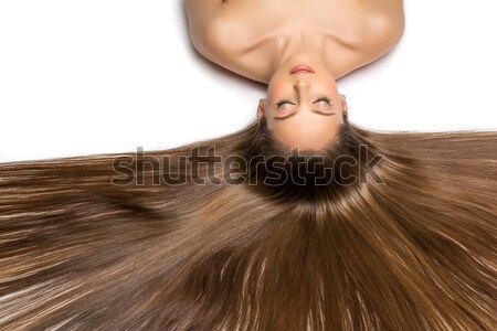 beautiful girl with long hair Stock photo © svetography