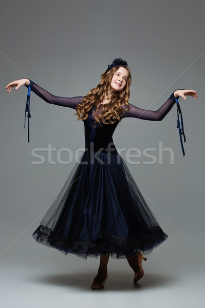 [[stock_photo]]: Belle · adolescent · bal · danseur · adolescent · longtemps