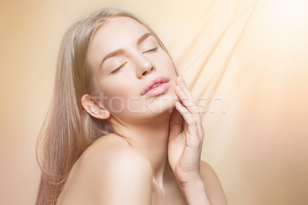 Beautiful girl with perfect skin Stock photo © svetography