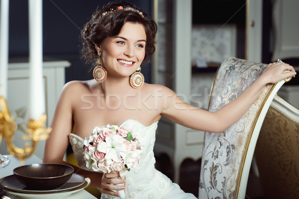 Beautiful young bride Stock photo © svetography