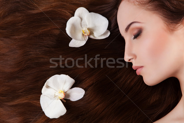 Girl with long hair Stock photo © svetography