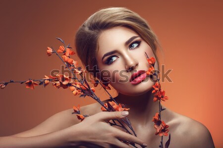 Beautiful girl belo loiro mulher jovem Foto stock © svetography