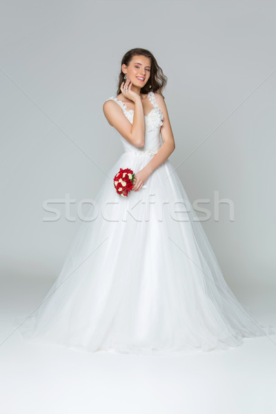 Beautiful young bride girl Stock photo © svetography