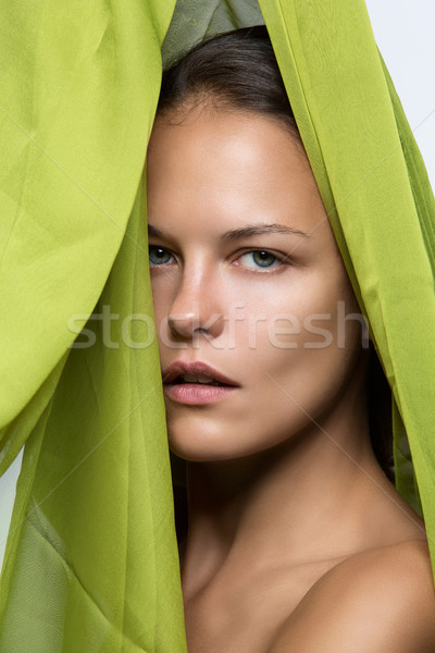 Mädchen keine Make-up Porträt schönen Stock foto © svetography