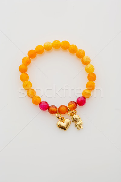 Naturelles pierre bracelet orange Photo stock © svetography