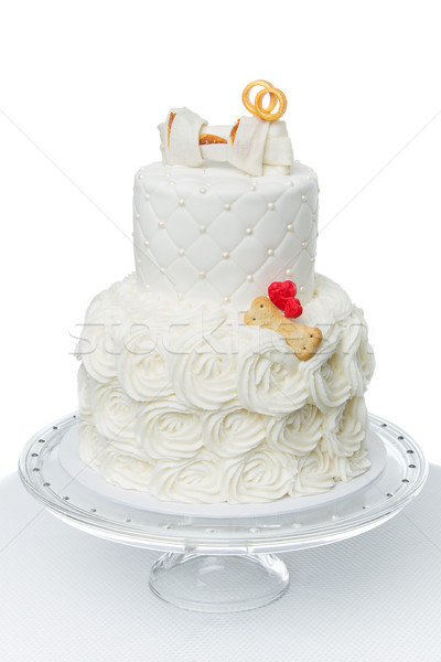 Cake bot hond bruiloft mooie traditioneel Stockfoto © svetography