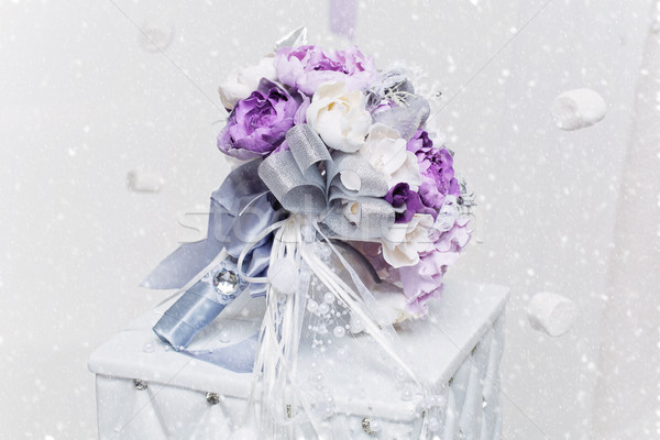 Beautiful purple bridal bouquet Stock photo © svetography