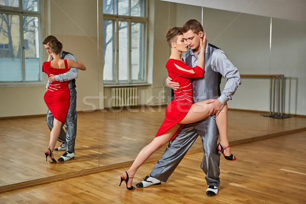 beautiful couple dancing tango Stock photo © svetography