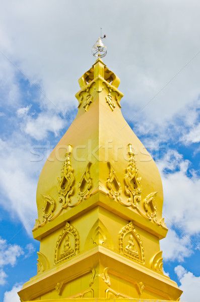 Stock photo: gold temple in Wat nong pah pong and blue sky