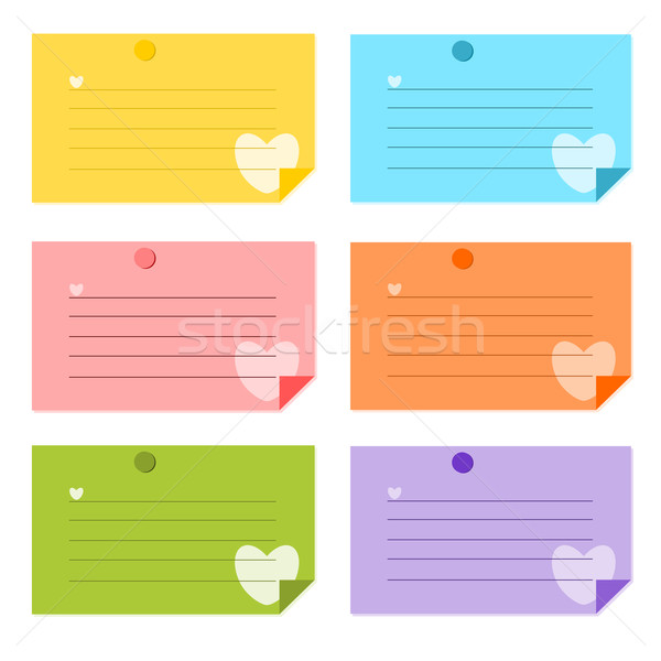 [[stock_photo]]: Amour · mémo · papier · vert · bleu · rouge