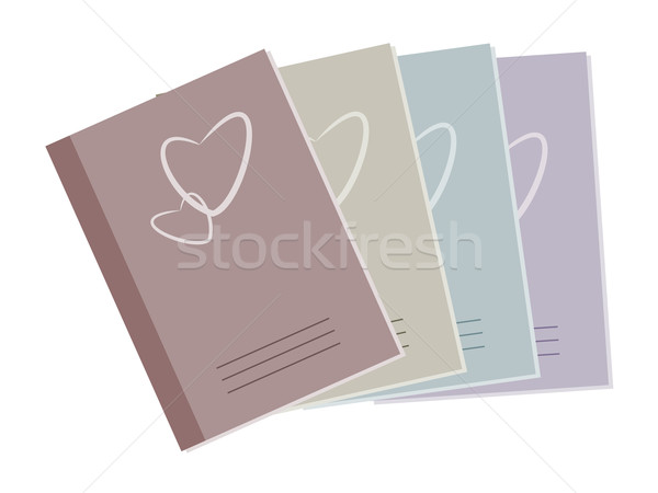 Dagboek leven illustratie liefde nota boek Stockfoto © sweetcrisis