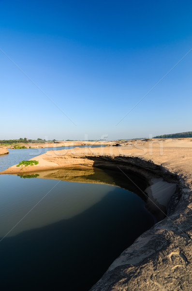 pond in Sampanbok ,in Mekong River Stock photo © sweetcrisis