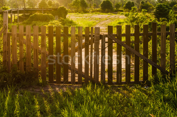 wooden fence Stock photo © sweetcrisis