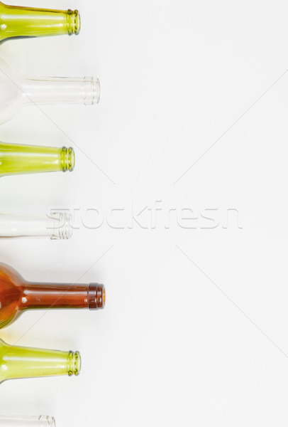 Glass bottles of mixed colors including green, clear white, brow Stock photo © szabiphotography