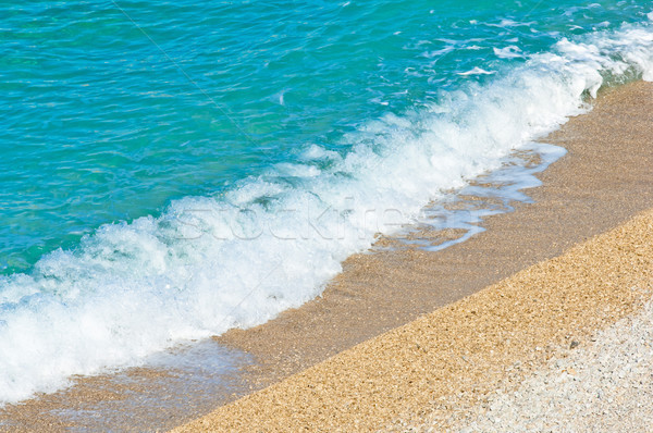 Deniz görmek çakıl plaj turkuaz su Stok fotoğraf © szabiphotography