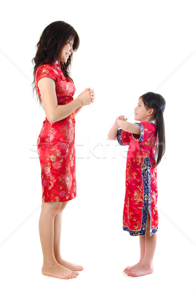 Chinese parent and child Stock photo © szefei