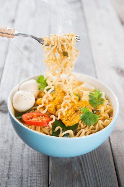 新鮮な ホット 辛い カレー インスタント 麺 ストックフォト © szefei