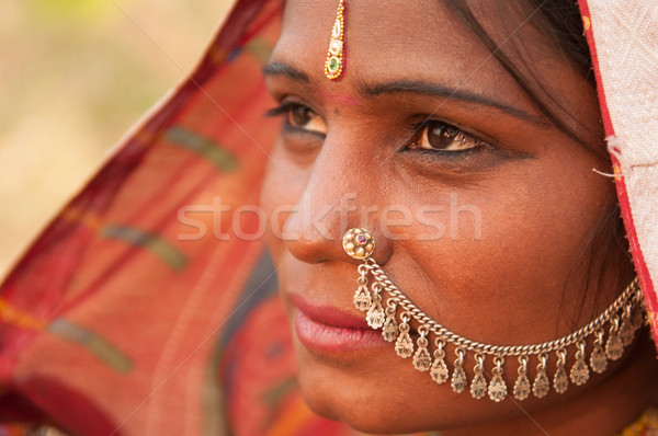 Retrato tradicional indio femenino hermosa mujer Foto stock © szefei