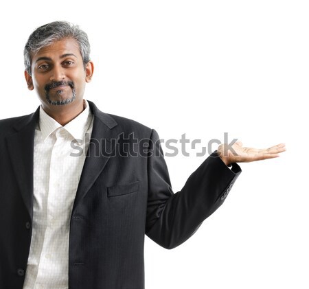 Volwassen asian indian zakenman arm Stockfoto © szefei