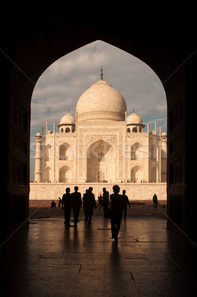 Taj Mahal ajtó ív kilátás bejárat szeretet Stock fotó © szefei