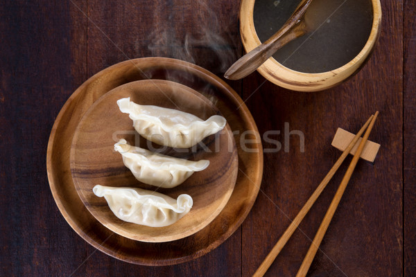 Top view Dumplings Stock photo © szefei