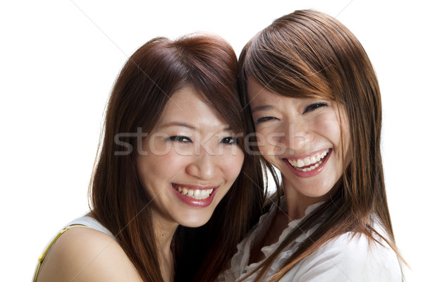 Foto stock: Feliz · amigos · jóvenes · Asia · femenino