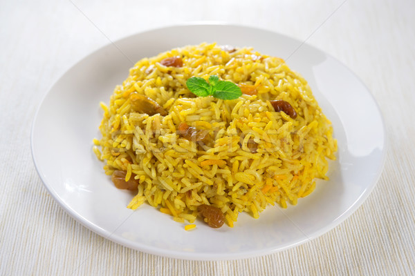 Arabski ryżu ramadan żywności Bliskim Wschodzie tablicy Zdjęcia stock © szefei