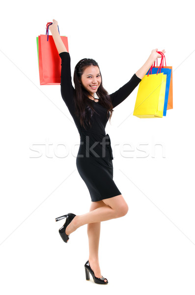 Asian woman shopper Stock photo © szefei