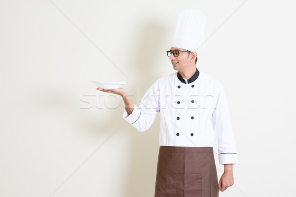 Foto stock: Guapo · indio · masculina · chef · uniforme