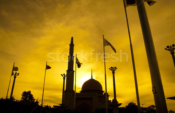 Silhouette of a mosque Stock photo © szefei