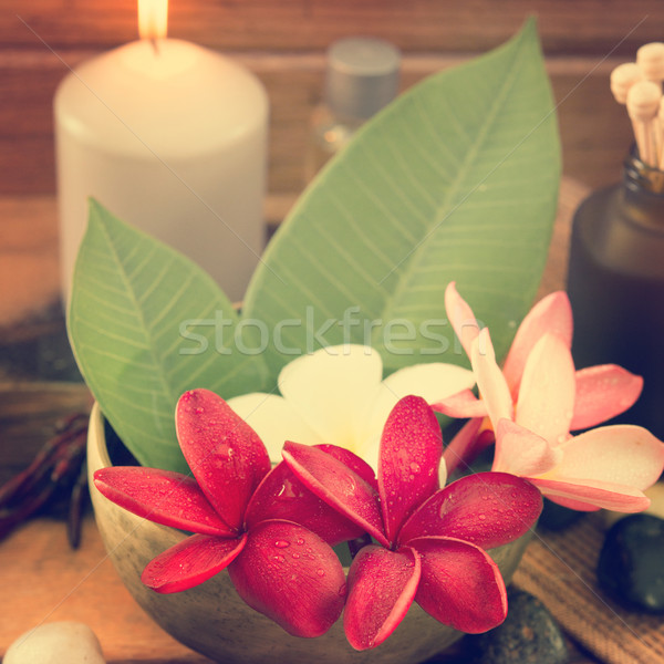 Tropical spa with Frangipani flowers Stock photo © szefei