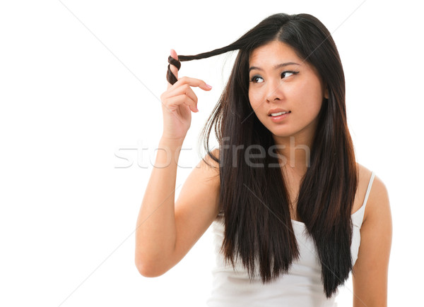 Damaged dry hair Stock photo © szefei