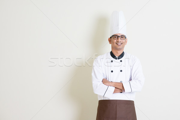 Handsome Indian male chef in uniform  Stock photo © szefei