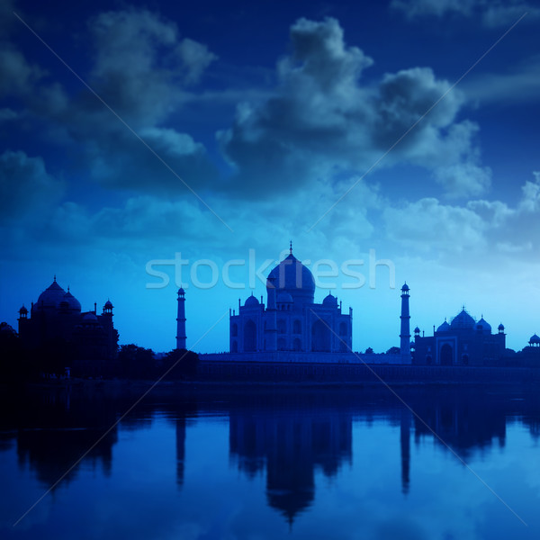 Taj Mahal Agra India on night Stock photo © szefei