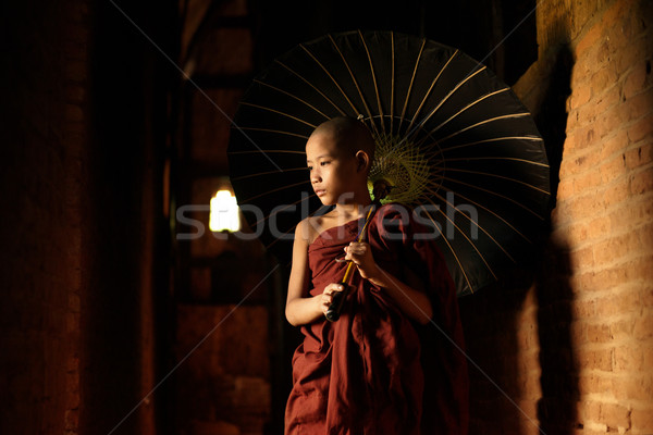 Buddhistisch Anfänger Fuß Dach jungen Tempel Stock foto © szefei