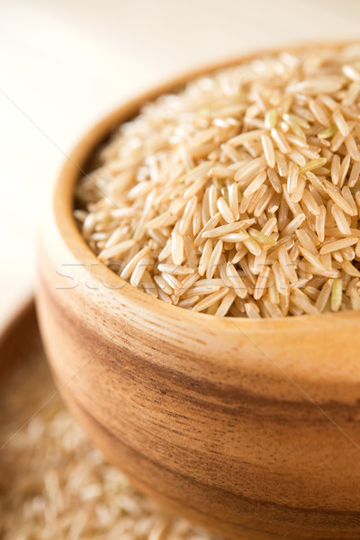 Uncooked organic basmati brown rice. Stock photo © szefei